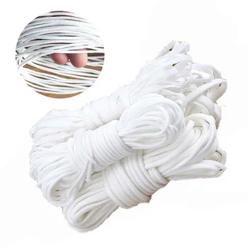 

Elastic Rope 3mm Round White Elastic Band Mask Core Belt Rope Handmade DIY Protective Mask Sewing Accessories 5/30/50/100meters
