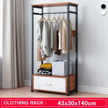 

Simple Metal Clothes Hanger Coat Rack Floor Hanger Storage Wardrobe Clothing Drying Rack Home Quilts Closet Storage Organizer