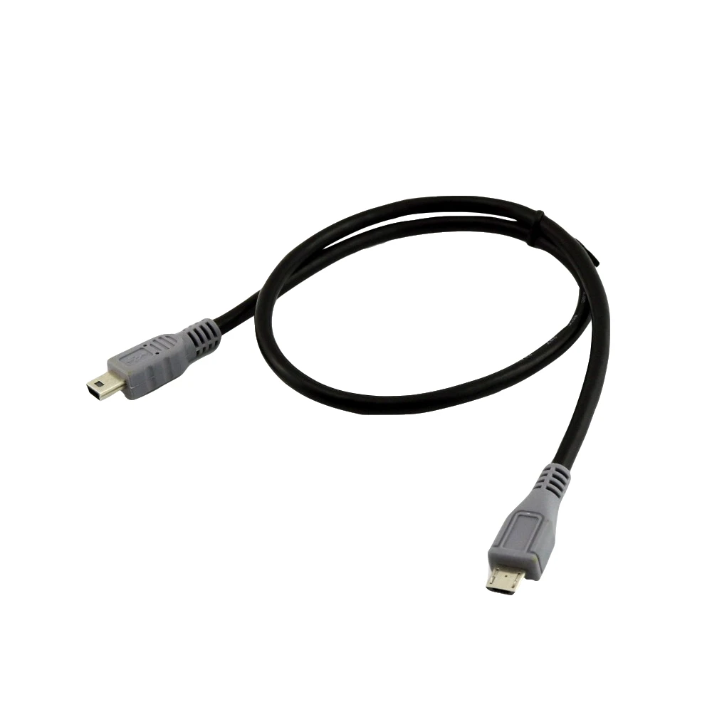 20 штук Мини USB B Мужской к Micro USB 5-контактный штекер кабеля для передачи данных OTG адаптер конвертер мужчина к штырь, кабель 50 см/1.5ft