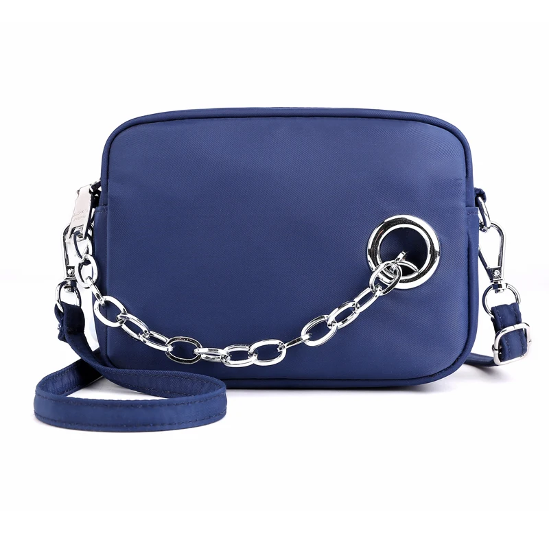 Women Clutch Shoulder Bags Waterproof Nylon Messenger Bag Chains For Ladies Vintage Travel Purse Small Mini Crossbody Bags