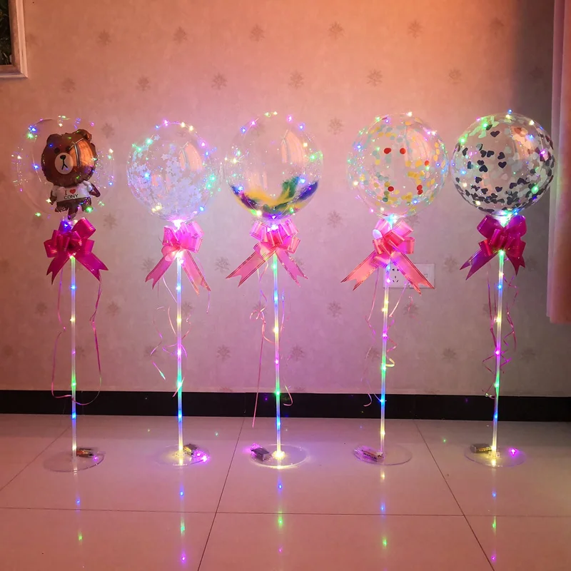 

Party balloons New Year LED light Bright diode Rounds ballons Transparent pvc globos Bobo-balloon Christmas Birth day decor home