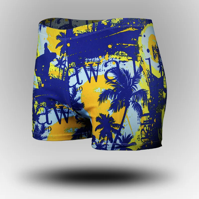 

New Style Printed Comfortable Boxer Hot Springs Swimming Plus-sized Oversized Loose-Fit Quick-Dry MEN'S Swimming Trunks