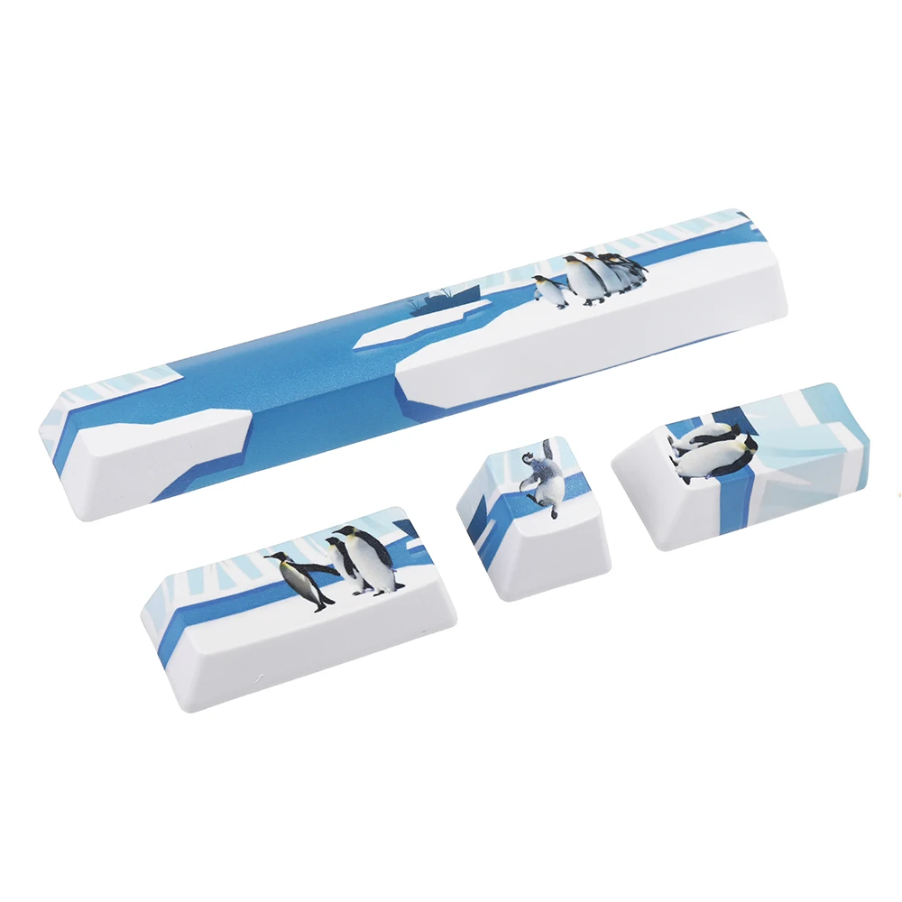Five-sided Dyeing Space Bar Keycap PBT OEM Profile Antarctic Penguin Space Bar 6.25u Novelty Keycap + ESC Enter Keycaps Five-sided Dyeing Space Bar Keycap PBT OEM Profile Antarctic Penguin Space Bar 6.25u Novelty Keycap + ESC Enter Keycaps