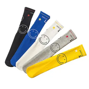 

MISSKY 2020 New Spring Autumn Stockings Cute Smiling Face Stockings Children Cotton Socks for Boys and Girls Cute Stockings