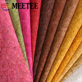 

Meetee 90*135cm 0.5mm Synthetic Cork Leather Fabric Natural Wood Grain Cloth DIY Handmade Luggage Hometextile Decor Accessories