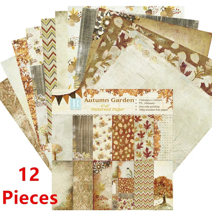 Style 11 24 шт. 6 дюймов Мульти Стиль Скрапбукинг пакеты бумаги DIY альбом ручной счет фоновые колодки изготовление бумажных карточек Скрапбукинг Бумага Ремесло - Цвет: Style 11