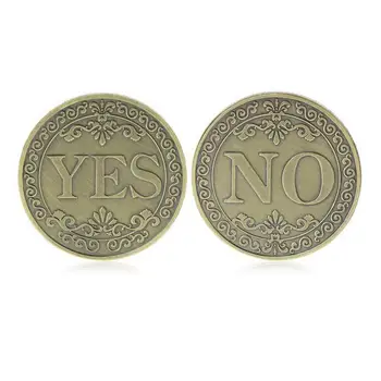

YES or NO Commemorative Coin Floral YES NO Letter Ornaments Collection Arts Gifts Souvenir Double-sided YES NO Letter Coin