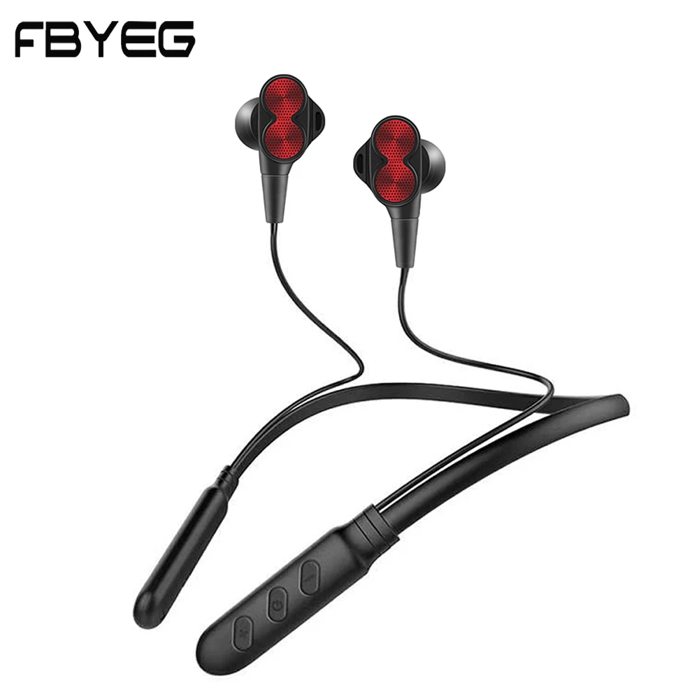 

FBYEG Neckband Earphone Bluetooth Wireless Headphone Bass Sport Headset bluetooth Earbuds Stereo earpiece with MIC for phone