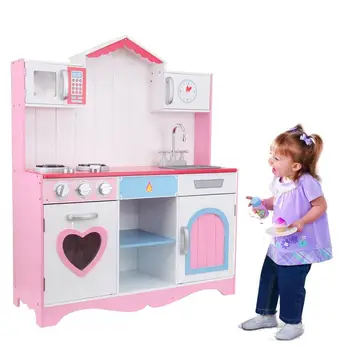 

Kids Wooden Work Tool Bench Kitchen Set Pretend Play Toys Cooking Chef Gift