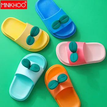

2020 New Children's Slipper Boy Girl Beach Flip Flops Funny Shoes Bathroom Slippers Kids Cute Summer Shoes Leaves Sandals