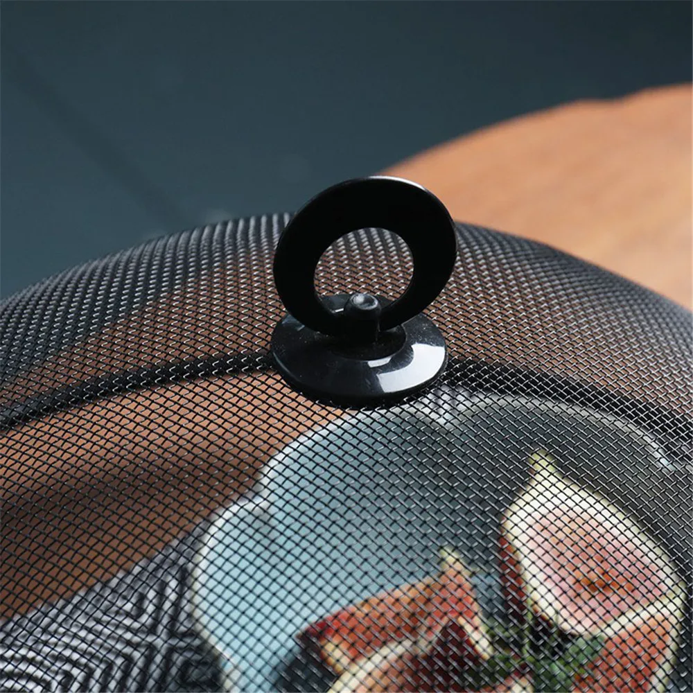 Кухонная сетка для еды черный железный анти-муха москитный зонтик для дома вне пикника защита для еды кухонная посуда 1 шт