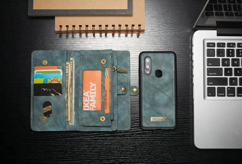 Роскошный чехол-бумажник с откидной крышкой для samsung A70, чехол, съемная кожаная Магнитная Задняя крышка из ТПУ для Galaxy A 70, чехол s Fundas