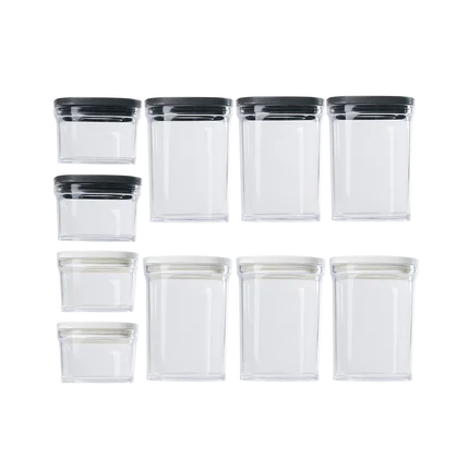 Xiaomi кухонные резервуары для хранения 220/520 мл нетоксичные прозрачные запечатанные банки контейнеры для чая бутылка для воды коробка для хранения еды для перекуса контейнеры - Цвет: AS picture7