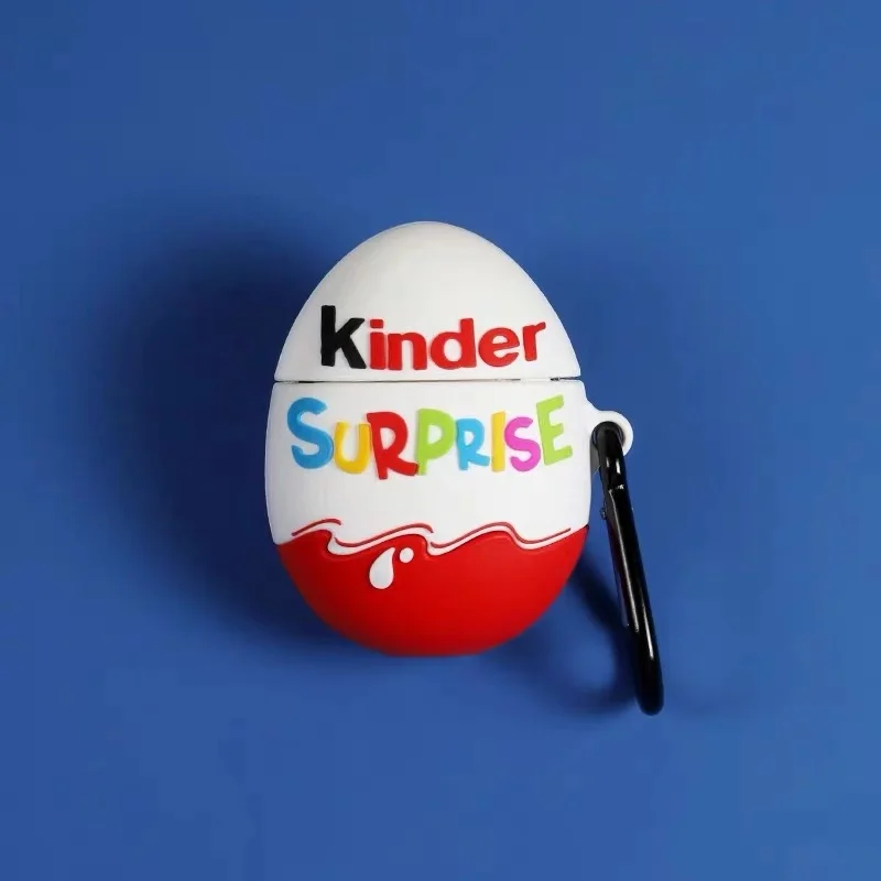 Горячая kinder fun eggs беспроводной Bluetooth чехол для наушников для AirPods 2 1 шоколад сюрприз коробка 3D мягкая силиконовая гарнитура coque чехол