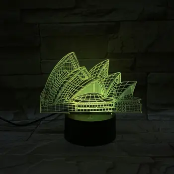 

Sydney Opera House 3D Led-Night-Light Colorful touch Lamp Classic Car 3d llusion Bedroom Home-Decoration Cool Vintage