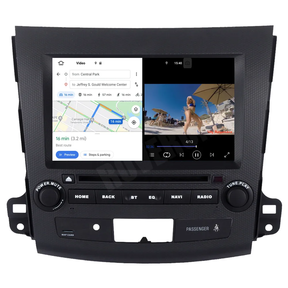 Автомагнитола Mitsubishi Outlander XL EX с восьмиядерным процессором Android 10 DVD плеером