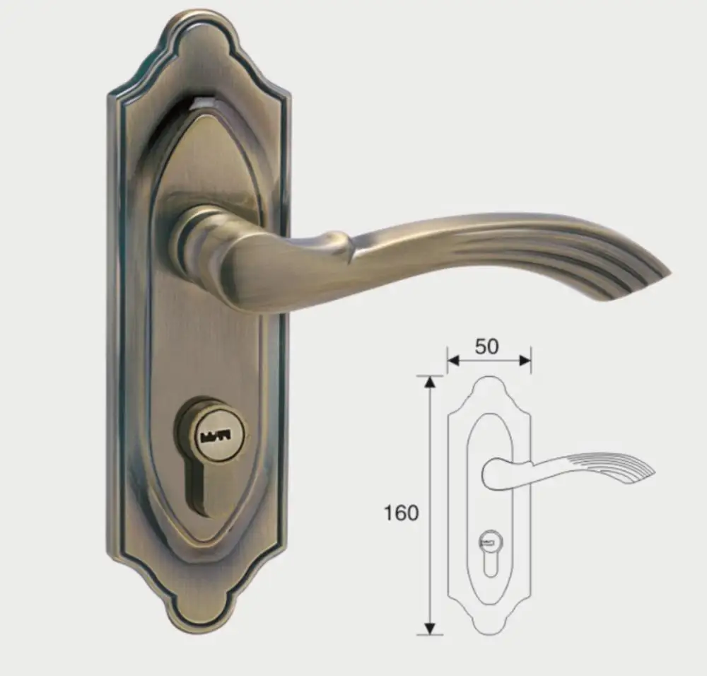 

Euro-style Panel Lever Handle door lock excelsior craft zinc alloy door locks for wooden and metal door