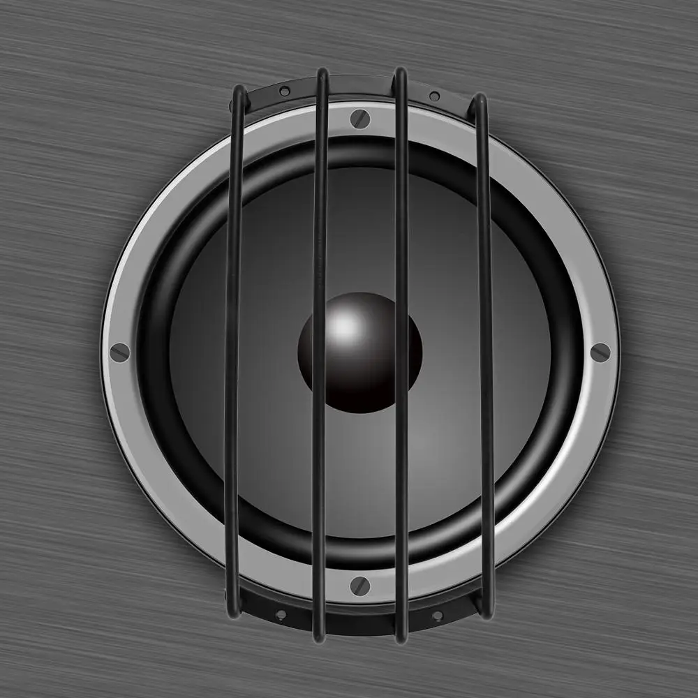 uxcell Universal 12 Inch Black Metal Car Bar Grille Subwoofer Speaker