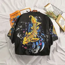 Кимоно кардиган мужской традиционный японский кимоно юката Мужская рубашка Япония Кимоно Мужская Летняя мода Япония Одежда