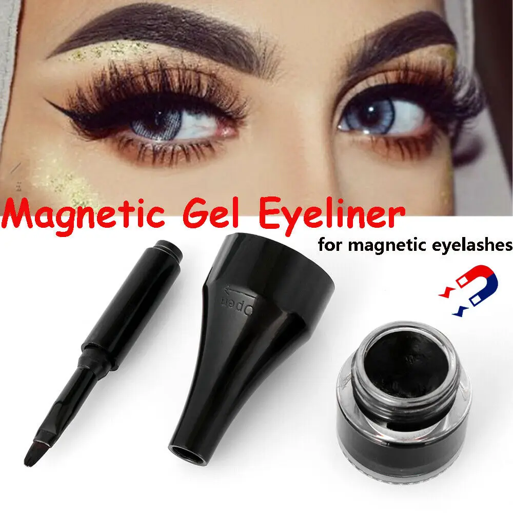 Black Waterproof Magnetic Eyeliner Cream Long-lasting Natural Women Eye Liner Gel Pencil Beauty Comestics Makeup Tools Gift Black Waterproof Magnetic Eyeliner Cream Long-lasting Natural Women Eye Liner Gel Pencil Beauty Comestics Makeup Tools Gift