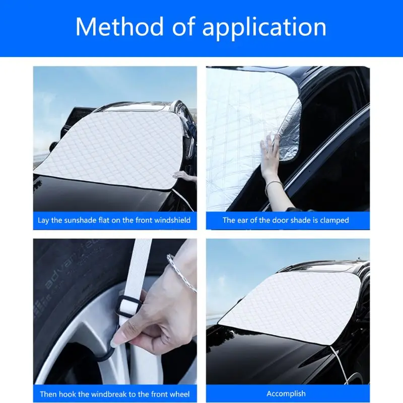 Car Windshield Snow Cover Car Windshield Snow Ice Cover with 5 Layers Protection A6HE