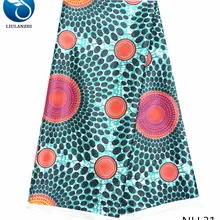 LIULANZHI Анкара ткань ИМИТИРОВАННАЯ шелковая ткань африканские принты шелковая атласная ткань свадебное платье круг узоры 5 ярдов/партия NLL20-43