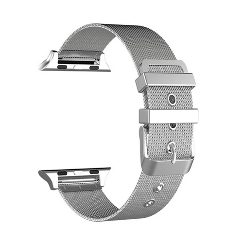 Silver Ремешок для apple watch 4, 5, ремешок 440 мм, 40 мм, iWatch 42 мм, 38 мм, Миланская петля, браслет из нержавеющей стали, apple watch 5, 4, 3, 2 - Цвет ремешка: Silver