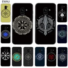 EWAU Viking Vegvisir colgante Odin nórdicos duro caso de la cubierta del teléfono para Samsung Galaxy A5 2017 A6 7 8 9 2018 A10S 20S 30S 40S 50S 60 70