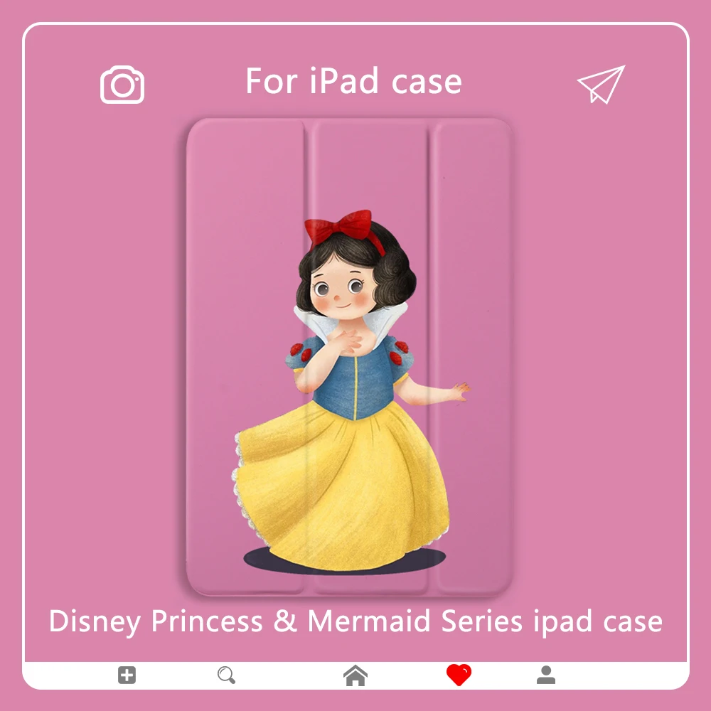 

Cartoon Case for ipad Mini 2 3 4 PU Leather Snowhite Cover Princess Creative Case For iPad Air 2 3 10.2 inch ipad pro 2018