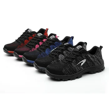 

Hot Sale Men And Women Safety Boots Outdoor Breathable Men Shoes steel toe Puncture-Proof Workers Sneakers