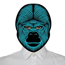 El блестящие маски голосовой полный уход за кожей лица Сияющий шт маска бар вечерние для EL маска Поддержка настройки под индивидуальные нужды