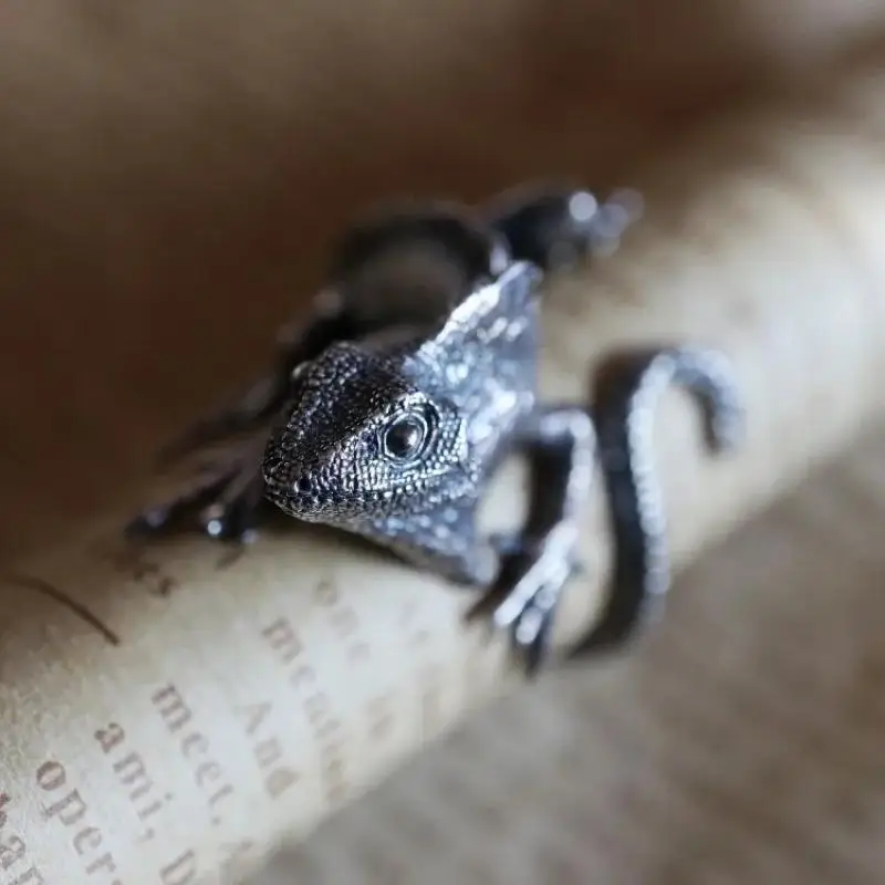 Vintage Lizard Rings for Men Women Trendy Gecko Hip Hop Rock Ring Jewelry Gift finger ring,badminton t shirt