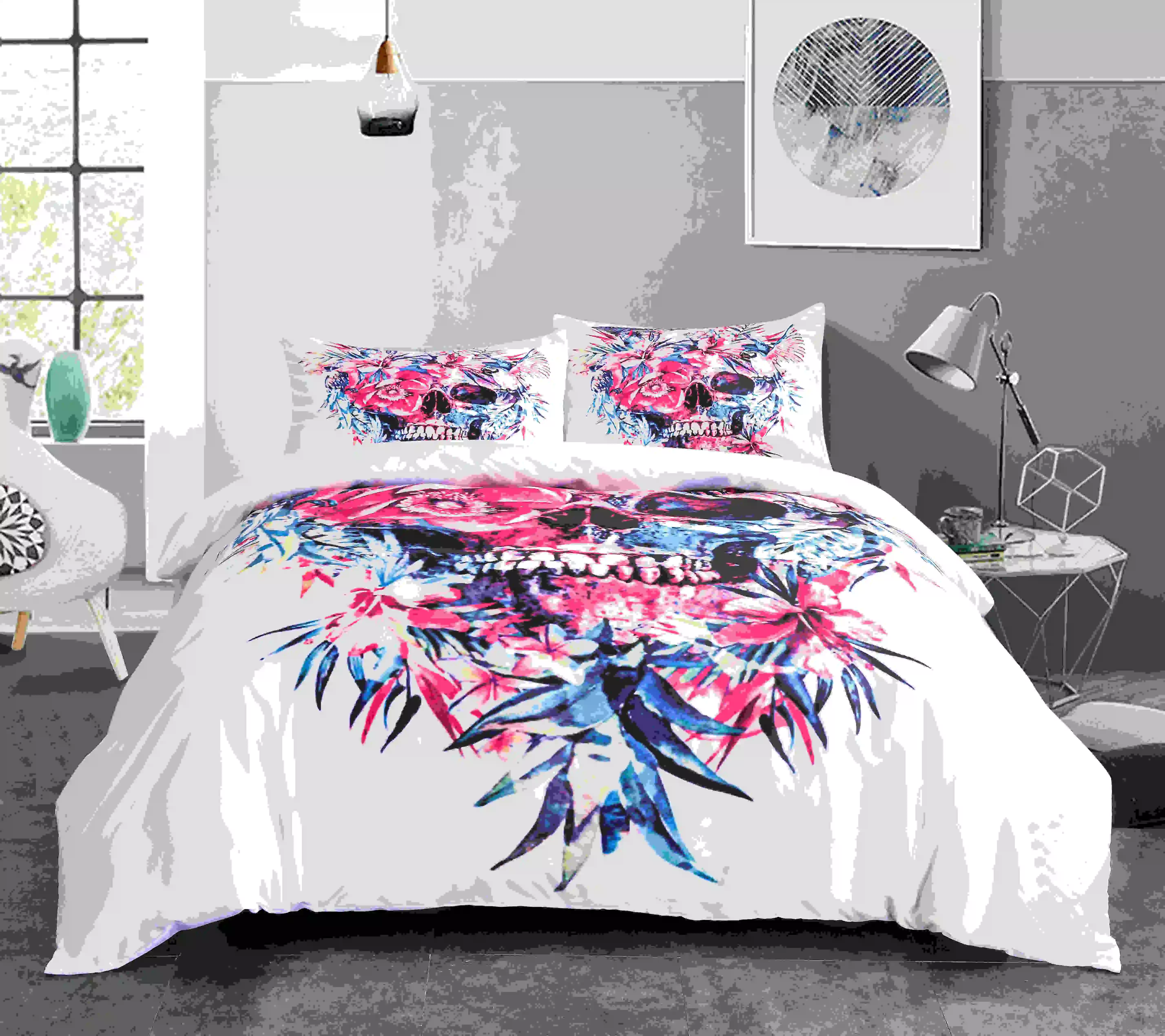 Homesky Sugar Skull 3D Printed bedding set Luxury comforter sets with Pillowcase Duvet Cover Queen King Size | Дом и сад