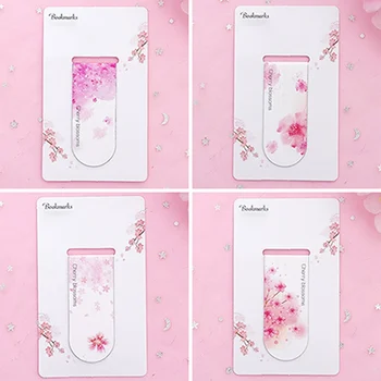 

1pcs Pretty Cartoon Cherry Blossoms Metal Magnet Bookmark Paper Clip School Stationery Thanksgiving Birthday Gift