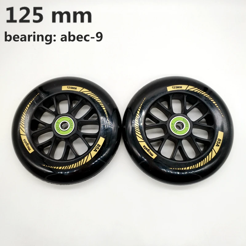 125mm Alloy Metal Core Scooter Wheel Anodised BLACK ABEC 9 