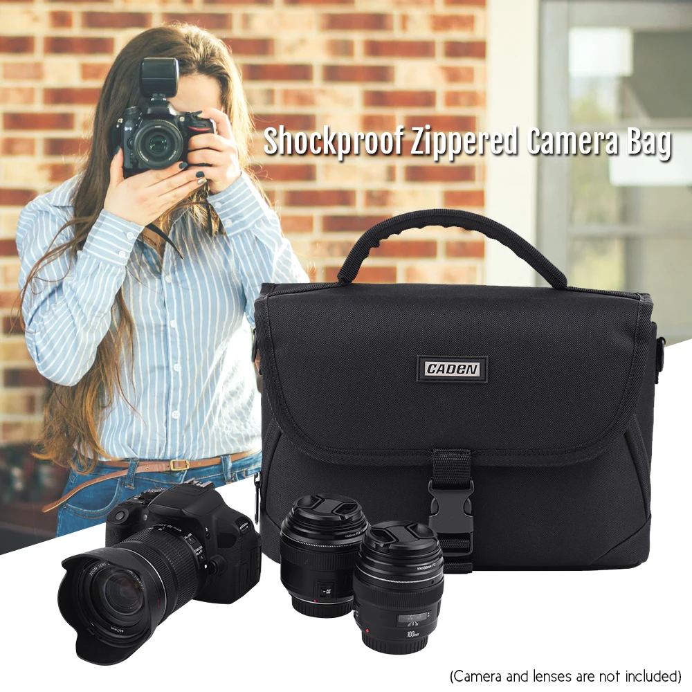 CADEN на молнии Дизайн Ударопрочный Мягкий мешок для камеры Nikon Canon sony DSLR камера s кофр для объектива Высококачественная сумка для камеры