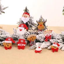 Рождественский тканевый кукольный кулон Санта Снеговик Олень Медведь Рождественская елка Widget рождественские украшения восемь моделей Случайная