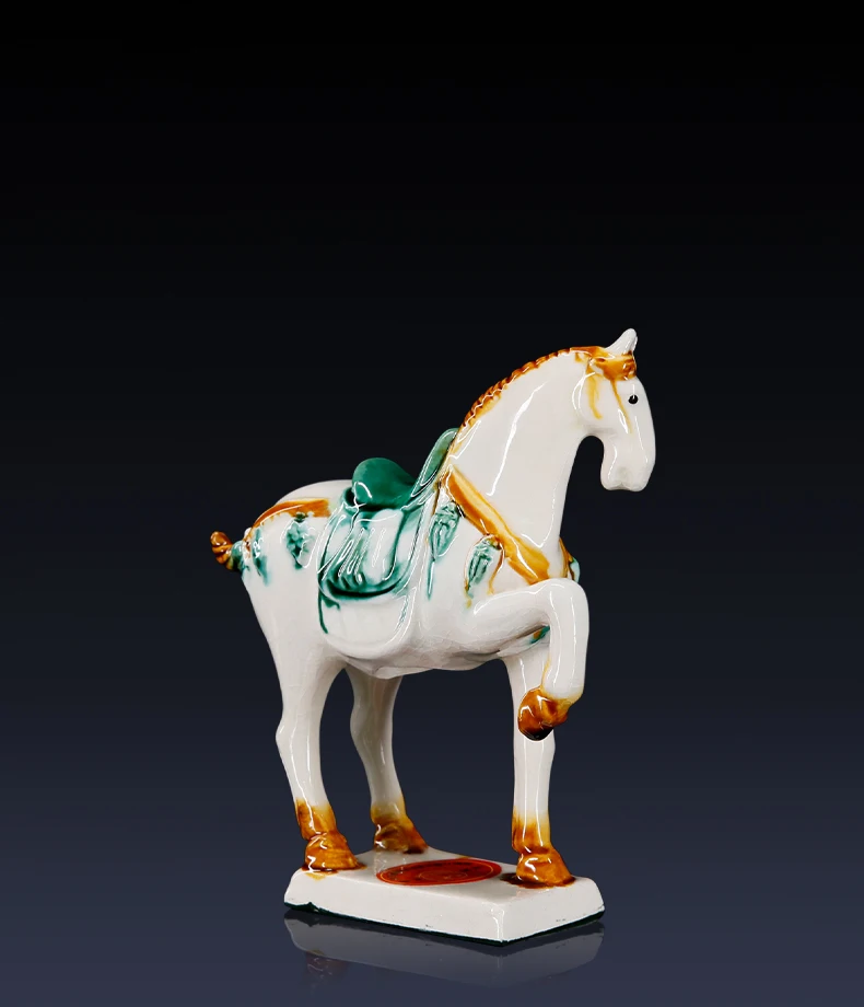 Старинный фарфор керамическая Лошадь Пони Статуя Статуэтка китайская усадьба маленький орнамент фэншуй подарок на день рождения для любителя животных ребенок
