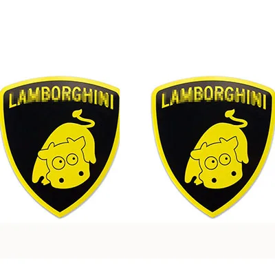 Алюминиевый сплав Ослик логотип эмблема автомобиля окна тела рулевая наклейка для колес для Ferrari Lamborghini ben-z BMM с логотипом «мустанг» sticke - Название цвета: Серый