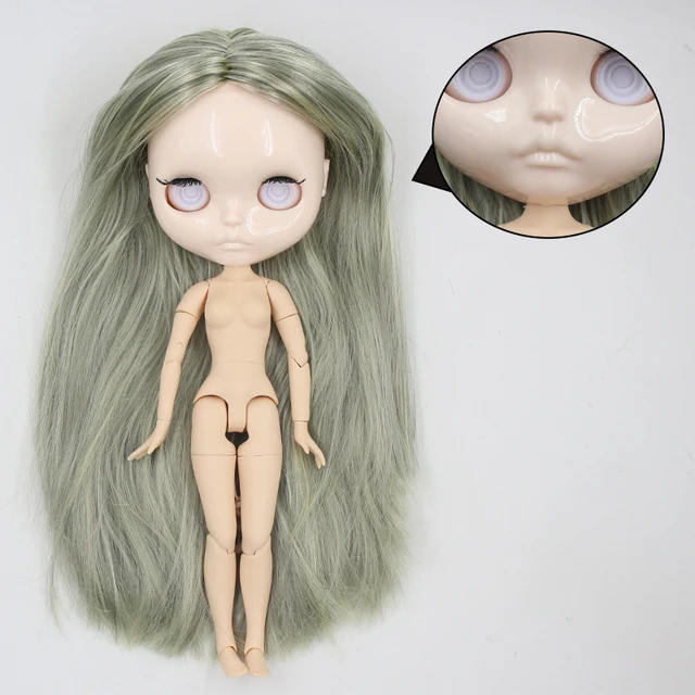 ICY DBS Blyth Doll 1/6 bjd white skin shiny face without makeup without eyechips for DIY custom doll 30cm articulated doll 5