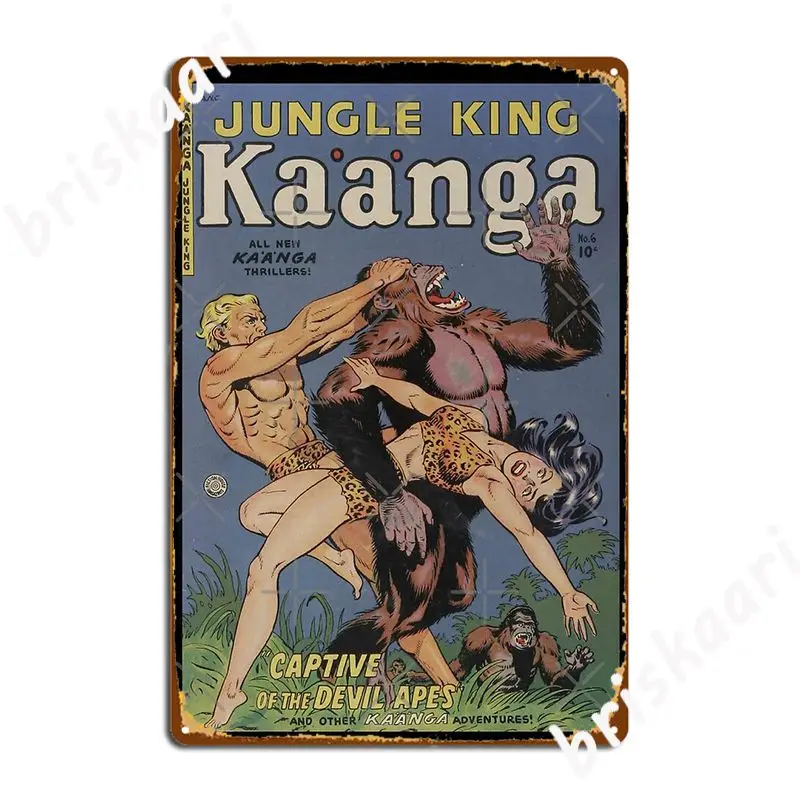 Retro Comic Book Cover Jungle Ape Pin Up Targa In Metallo Pub Garage Piatti Cinema Garage Personalizza Poster Targa In Metallo