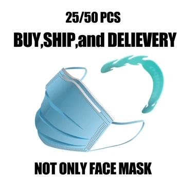 

Non-woven Disposable Face Mask Antipollution 3Layer Mouth Mask With Adjustable Ear Clip Extension Hook Dust Filter Safety Mouth