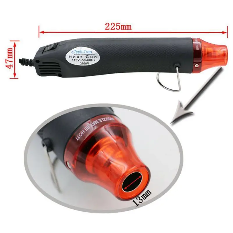 DIY Mini Hot Air Heat Gun Tool for Wrapping Shrink Tubing Drying Paint 110V 300W 