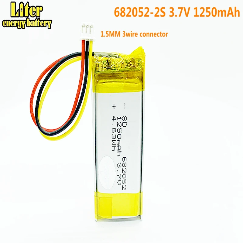 682052 2S 3 7 V 1250 mAh литий полимерный аккумулятор 1 5 мм провода разъем для домашних