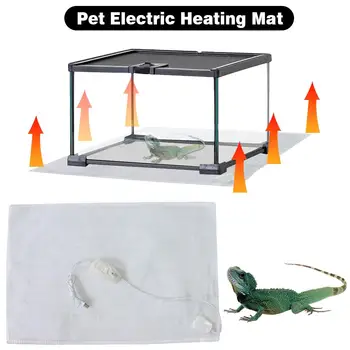 

Reptile Heat Pad Pet Electric Heating Mat With 2 Temperature Settings Compact Pet Bed Warmer For Cats Dogs Lizard Animals
