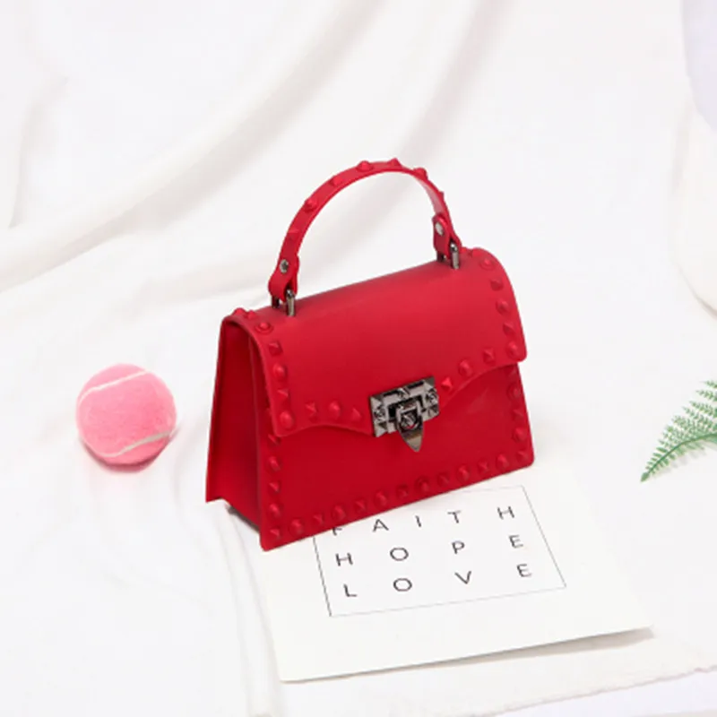 Летняя новая стильная женская гелевая сумка в Корейском стиле, простая модная женская сумка через плечо, сумки-мессенджеры - Цвет: red big