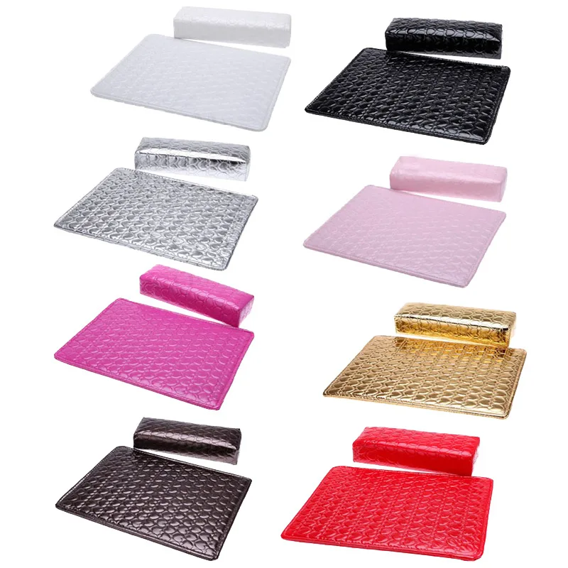 Professional Hand Cushion Holder Soft PU Leather Sponge Arm Rest Nail Pillow Art Mat Pad Manicure Tool | Красота и здоровье