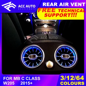 

LED Air Outlet For Mercede Ben C Class W205 2015-2019 Interior Front Console Air Condition AC Vent Outlet Turbo Style Replace