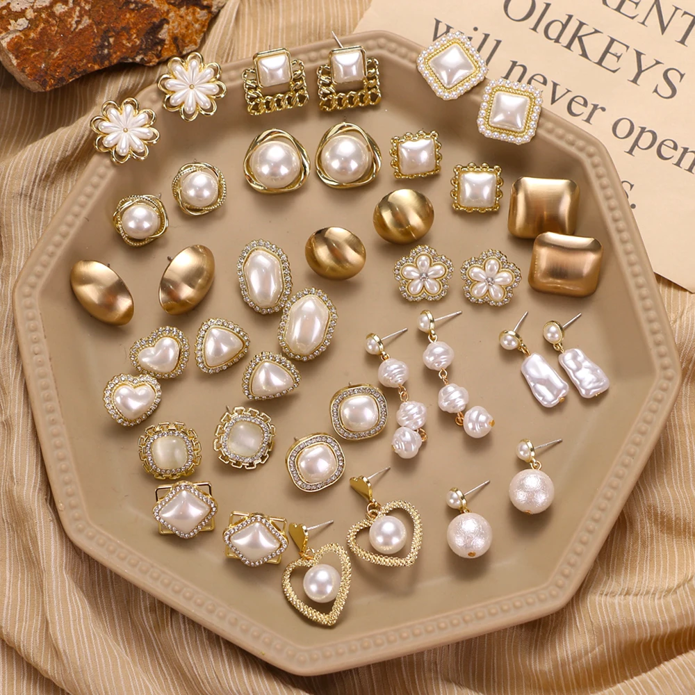 【Hei】FROMIS9路地線着用★oval pearl earring★2色 European Style Svetofor H-SI2-I1. Diamond Earrings 14k Rose