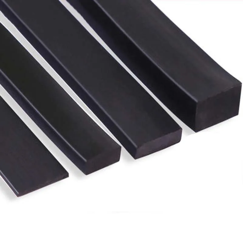 Smooth Solid Nitrile Rubber Strip Square Sheet Oil Resistant 4mm-20mm NBR Black 